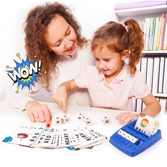 NIB Matching Letter Game with Spelling Math Flash Cards, - Picture 7 of 9